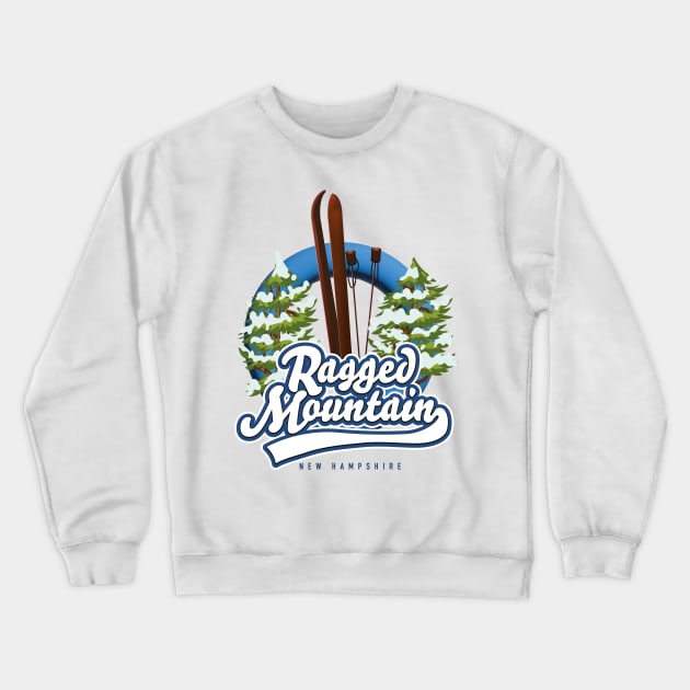 Ragged Mountain New Hampshire ski logo Crewneck Sweatshirt by nickemporium1